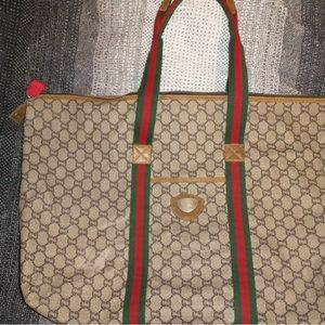 Gucci Plus GG  Large Canvas Soft Travel Tote Bag